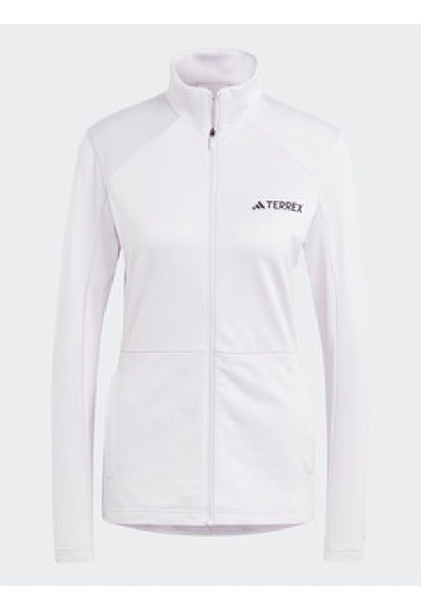 Adidas - adidas Polar Terrex Multi Full-Zip Fleece Jacket HN5461 Fioletowy Slim Fit. Kolor: fioletowy. Materiał: polar, syntetyk