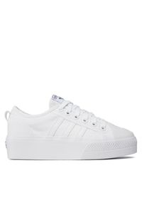 Adidas - adidas Buty Nizza Platform W FV5322 Biały. Kolor: biały. Materiał: materiał. Obcas: na platformie #1