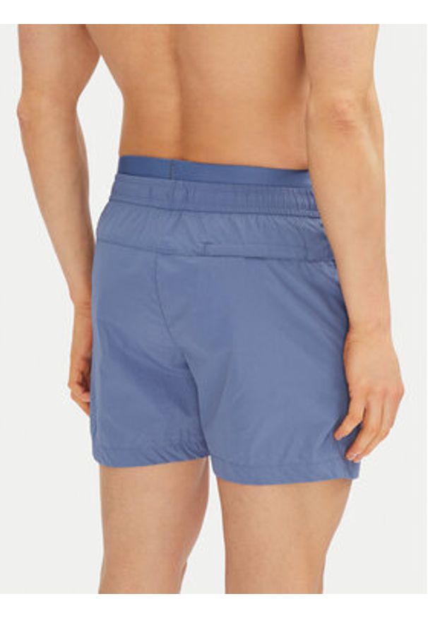 Calvin Klein Swimwear Szorty kąpielowe KM0KM01104 Niebieski Regular Fit. Kolor: niebieski. Materiał: syntetyk