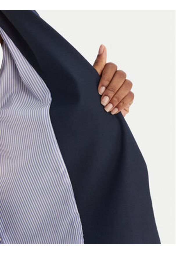 Tommy Jeans Marynarka DW0DW22601 Granatowy Boyfriend Fit. Kolor: niebieski. Materiał: syntetyk