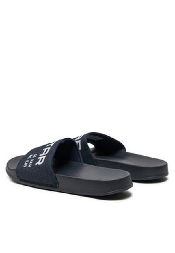 G-Star RAW - G-Star Raw Klapki Cart V Dnm M 2412 026222 Granatowy. Kolor: niebieski. Materiał: materiał