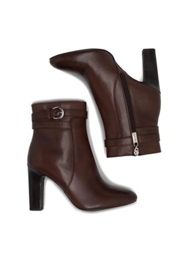 Gino Rossi Botki HESTIA-110439 Brązowy. Kolor: brązowy. Materiał: skóra