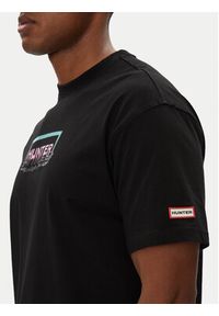 Hunter T-Shirt Abele UNISEX HARU0007251 Czarny Regular Fit. Kolor: czarny. Materiał: bawełna #8