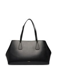 Calvin Klein Torebka Ck Snap Large Tote LV04F3502G Czarny. Kolor: czarny. Materiał: skórzane #4