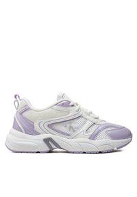 Calvin Klein Jeans Sneakersy Retro Tennis Low Lace Mh Ml Mtl YW0YW01463 Biały. Kolor: biały #1