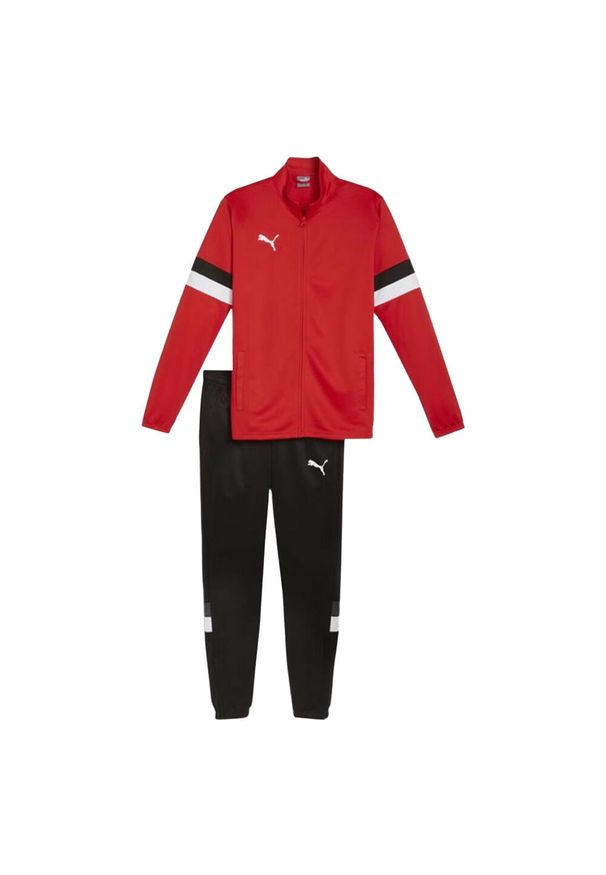 Puma - Dres Męski Team Rise. Kolor: czerwony, wielokolorowy, czarny. Materiał: dresówka