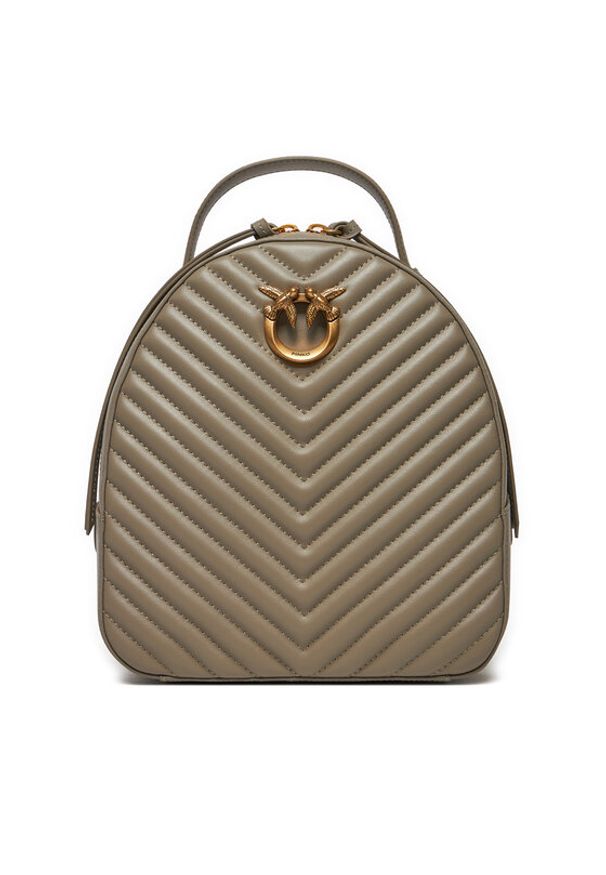 Pinko Plecak Love Click Classic Backpack PE 24 PLTT 102530 A1J2 Khaki. Kolor: brązowy. Materiał: skóra