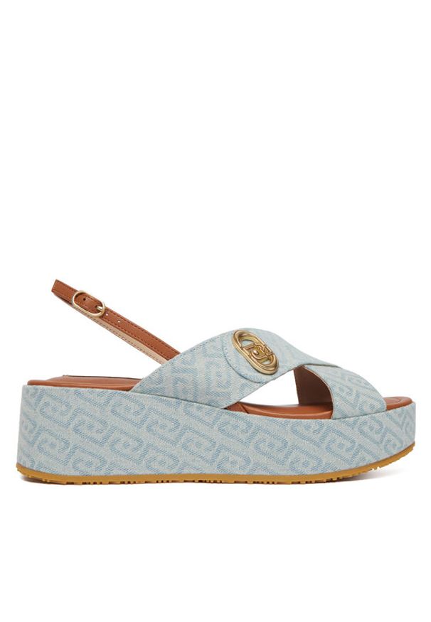 Liu Jo Sandały Flo 03 SA6141 TX523 Niebieski. Kolor: niebieski. Materiał: materiał