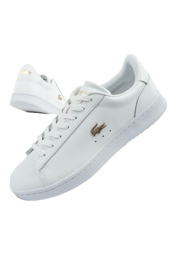 Buty sportowe damskie Lacoste Carnaby Set 224 1 SFA trampki. Kolor: biały. Materiał: skóra, tkanina