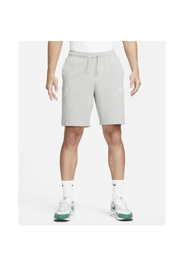 Spodnie sportowe męskie Nike Club Short Jsy. Kolor: szary, biały, wielokolorowy. Długość: krótkie. Sport: fitness