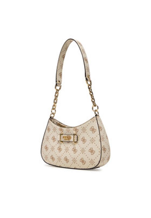 Guess Torebka Carrie Logo HWGP98 98180 Écru. Kolor: kremowy. Materiał: skórzane