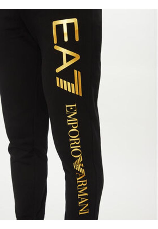 EA7 Emporio Armani Spodnie dresowe 7M000571 AF13512 MC004 Czarny Regular Fit. Kolor: czarny. Materiał: bawełna