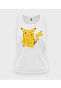 MegaKoszulki - Koszulka damska bez rękawów Shocked Pikachu 2. Materiał: bawełna. Długość rękawa: bez rękawów