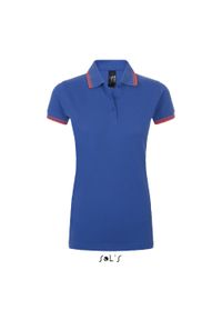 SOL'S - Damska koszulka polo Sol's Pasadena. Typ kołnierza: polo. Kolor: niebieski. Materiał: bawełna #1