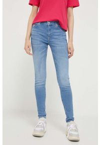 Tommy Jeans jeansy Nora damskie kolor niebieski. Kolor: niebieski #1