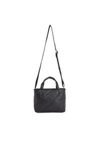 Calvin Klein Jeans Torebka Quilted Micro Ew Tote22 K60K611957 Czarny. Kolor: czarny. Materiał: skórzane