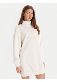 Guess Sukienka codzienna V5YK07 KCX22 Écru Regular Fit. Okazja: na co dzień. Materiał: syntetyk. Typ sukienki: proste. Styl: casual