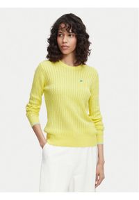 Beverly Hills Polo Club Sweter P-SS26W-M537390 Żółty Regular Fit. Typ kołnierza: polo. Kolor: żółty. Materiał: bawełna #1