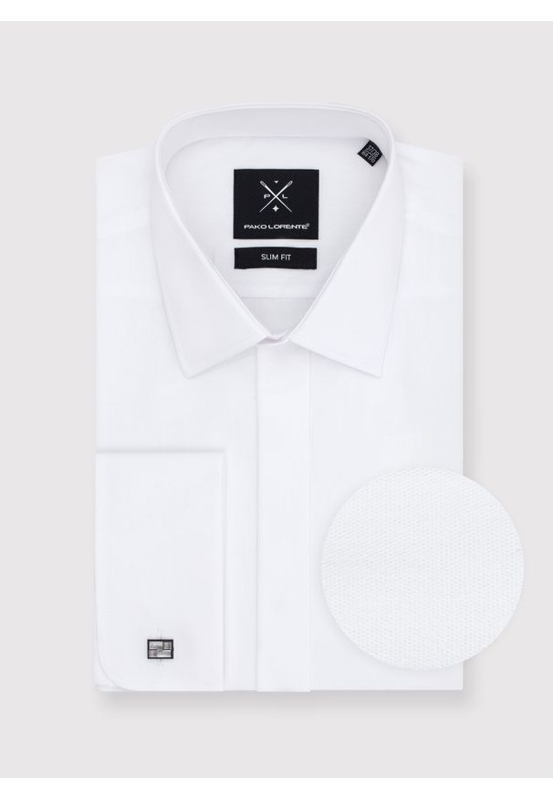 Pako Lorente - PAKO LORENTE – Koszula męska ODO P000B-1X-407-B-S. Typ kołnierza: kołnierzyk klasyczny. Materiał: poliester, bawełna. Długość rękawa: długi rękaw. Długość: długie. Wzór: gładki. Styl: elegancki, klasyczny