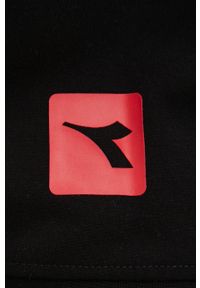 Diadora bluza męska kolor czarny z kapturem z nadrukiem. Typ kołnierza: kaptur. Kolor: czarny. Wzór: nadruk #2