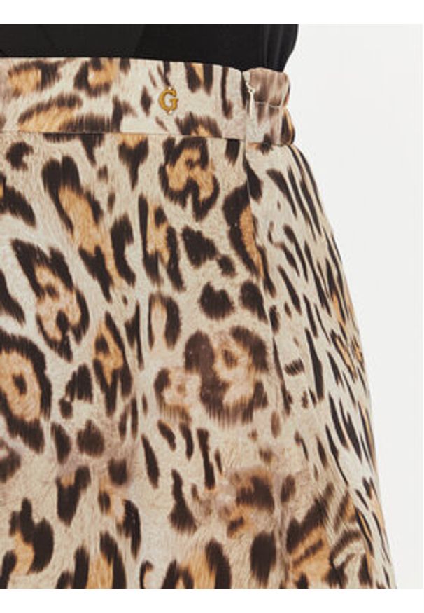 Guess Spódnica midi Chantal W4BD83 WGLA2 Brązowy Regular Fit. Kolor: brązowy. Materiał: syntetyk