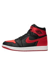 Buty do chodzenia dla dorosłych Air Jordan 1 Retro High OG Satin Bred. Kolor: czarny, czerwony, wielokolorowy. Sport: turystyka piesza #1