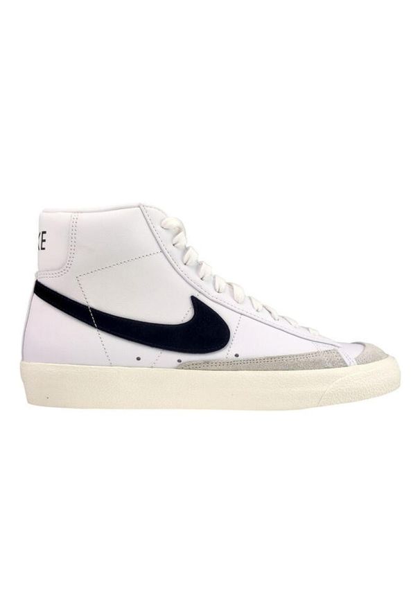 Buty do chodzenia męskie Nike Blazer Mid 77 Vintage. Wysokość cholewki: za kostkę. Zapięcie: sznurówki. Kolor: biały. Materiał: skóra, syntetyk, tkanina, materiał. Szerokość cholewki: normalna. Sport: turystyka piesza