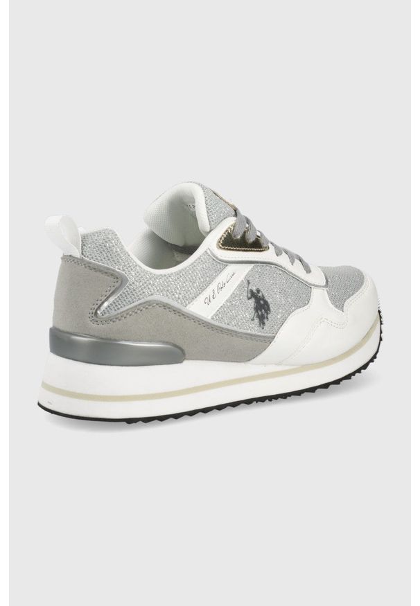 U.S. Polo Assn. buty kolor szary. Nosek buta: okrągły. Zapięcie: sznurówki. Kolor: szary. Materiał: guma. Obcas: na obcasie. Wysokość obcasa: niski