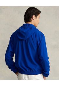 Ralph Lauren - RALPH LAUREN - Niebieska kurtka z logo. Typ kołnierza: polo, kaptur. Kolor: niebieski #4