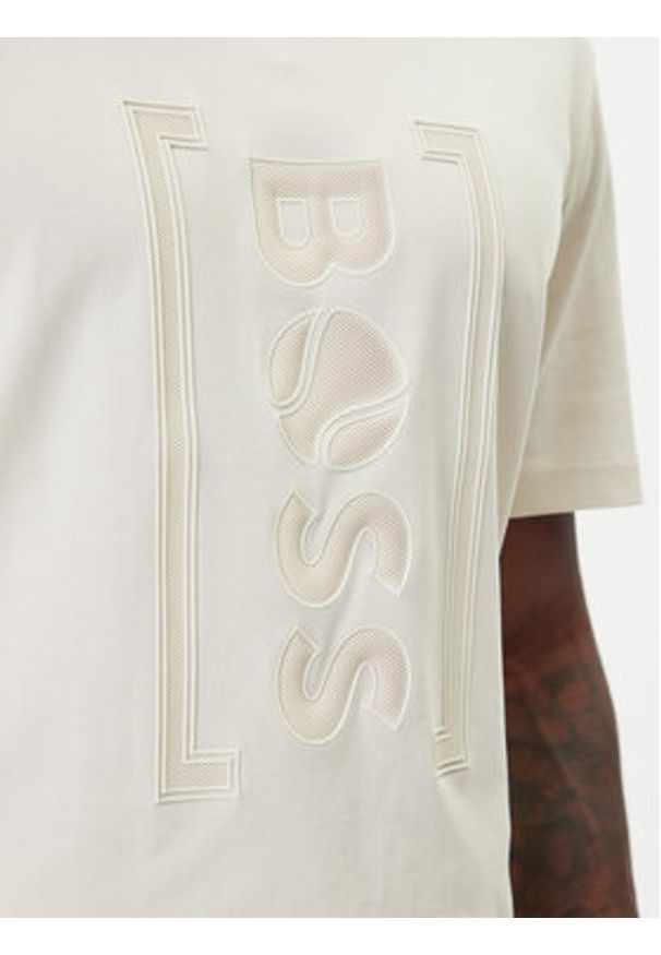 BOSS T-Shirt Iconic TL 50543905 Écru Relaxed Fit. Materiał: bawełna