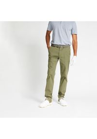 INESIS - Spodnie do golfa męskie Inesis MW500. Kolor: wielokolorowy, zielony, brązowy. Materiał: elastan, bawełna, materiał, poliester. Sport: golf