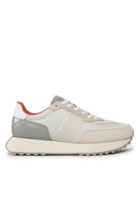 Calvin Klein Sneakersy Low Top Lace Up Mix New HM0HM01238 Beżowy. Kolor: beżowy. Materiał: materiał