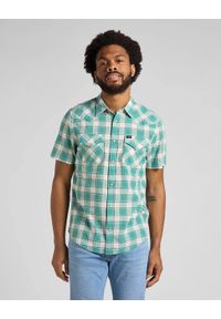 Lee - LEE SS WESTERN SHIRT MĘSKA KOSZULA TEAL WASH L66OOBUB 112145388