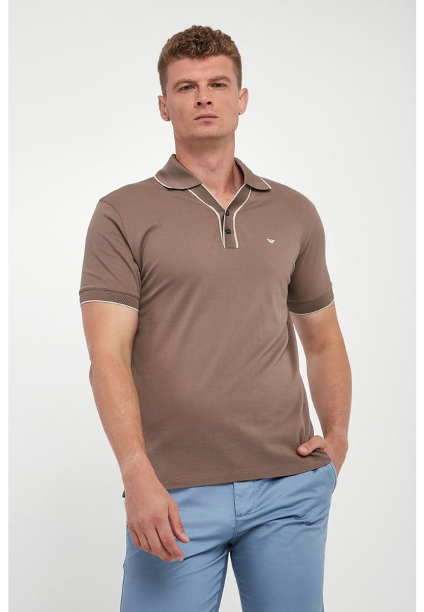 Emporio Armani - Polo męskie pika EMPORIO ARMANI. Typ kołnierza: polo