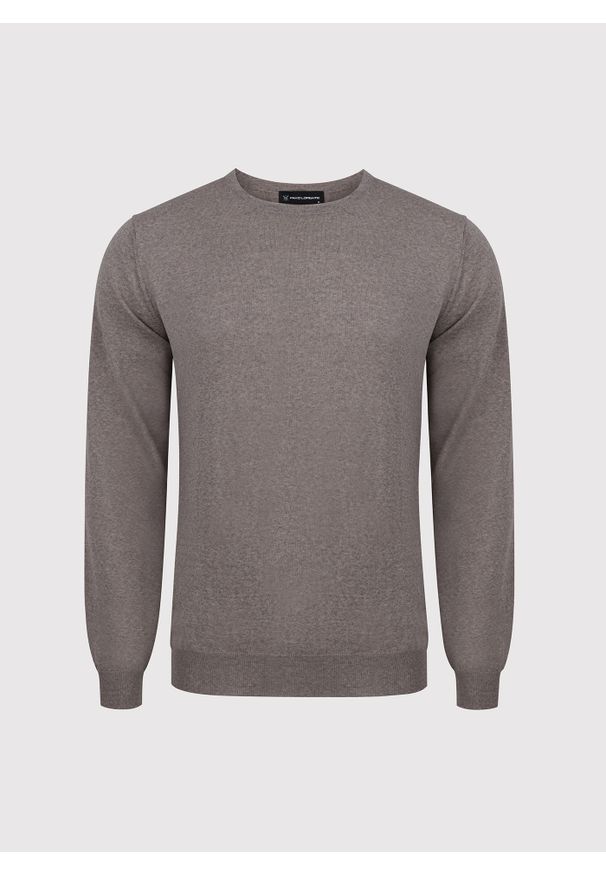 Pako Lorente - PAKO LORENTE – Brązowy sweter męski z wełny merino. Kolor: brązowy. Materiał: wełna. Wzór: gładki. Sezon: zima