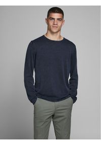 Jack & Jones - Jack&Jones Sweter Leo 12174001 Granatowy Regular Fit. Kolor: niebieski. Materiał: bawełna #1