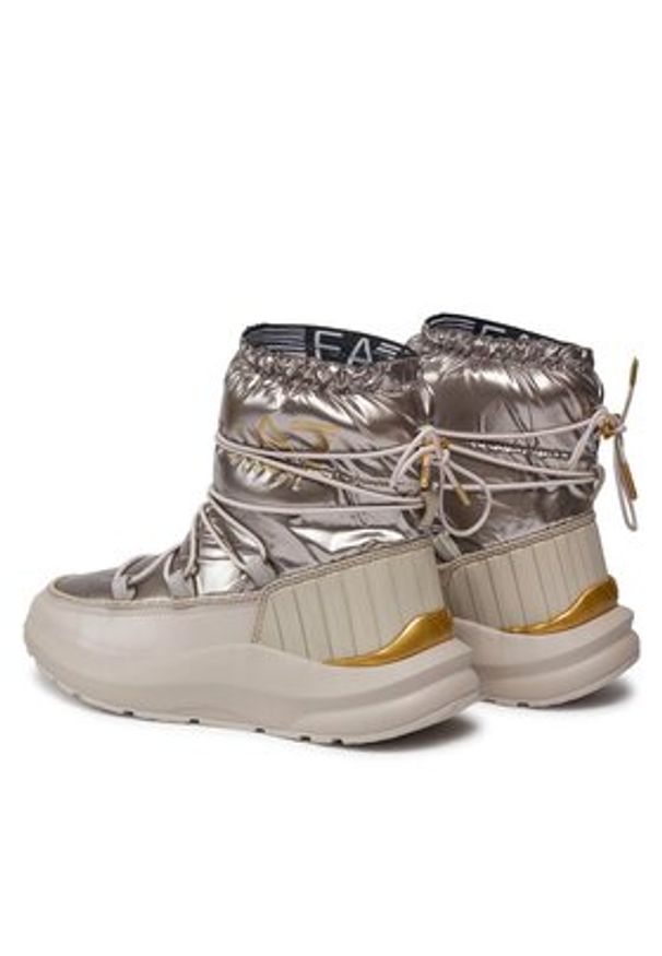 EA7 Emporio Armani Śniegowce X8M002 XK230 S912 Srebrny. Kolor: srebrny. Materiał: skóra