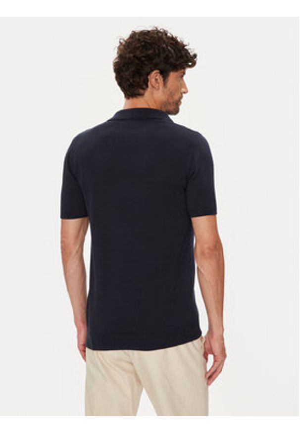 U.S. Polo Assn. Polo MUP3554 Granatowy Slim Fit. Typ kołnierza: polo. Kolor: niebieski. Materiał: bawełna