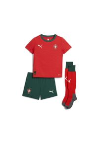 Puma - Dziecięcy zestaw domowy Portugalia 2025 PUMA Sport Red Sugared Almond Beige. Okazja: do domu. Kolor: czerwony, wielokolorowy, beżowy. Materiał: dresówka. Styl: sportowy