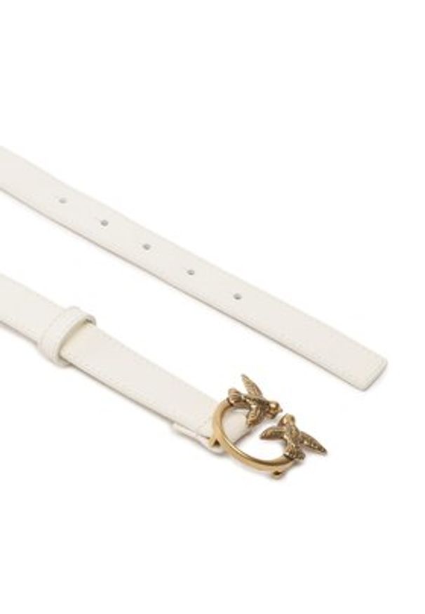 Pinko Pasek Damski Love Berry H2 Belt PE 23 PLT01 100143 A0F1 Biały. Kolor: biały. Materiał: skóra
