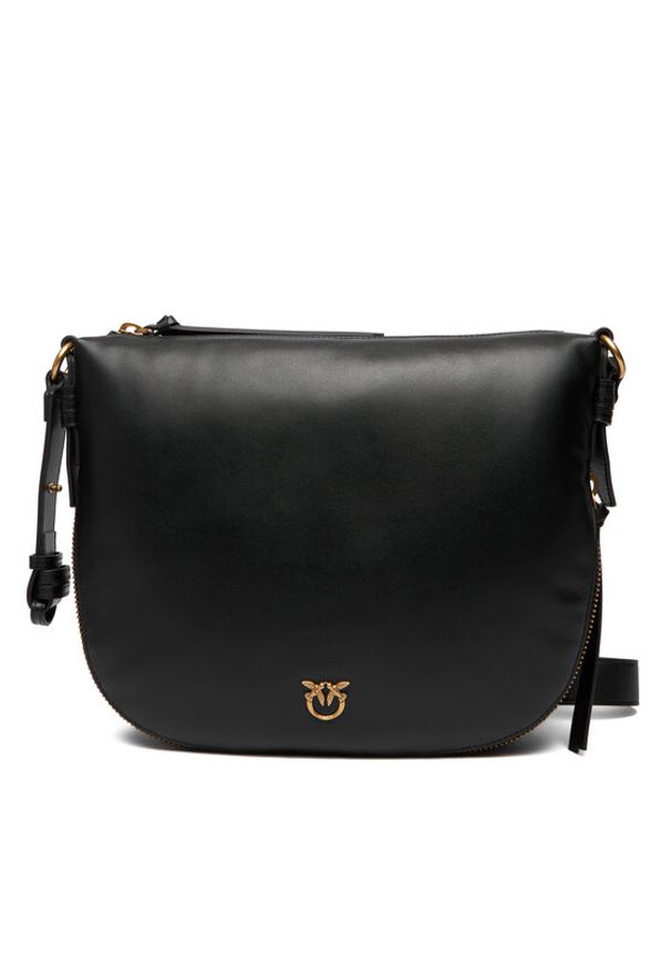 Pinko - PINKO Torebka Hobo Zip Around Classic Ai 25-26 PLTT 105113 A0QO Czarny. Kolor: czarny. Materiał: skórzane