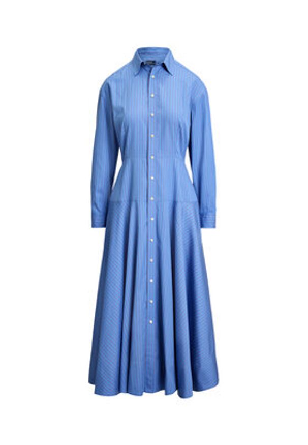 Polo Ralph Lauren Sukienka koszulowa 211A96356001 Błękitny Regular Fit. Typ kołnierza: polo. Kolor: niebieski. Materiał: bawełna. Typ sukienki: koszulowe