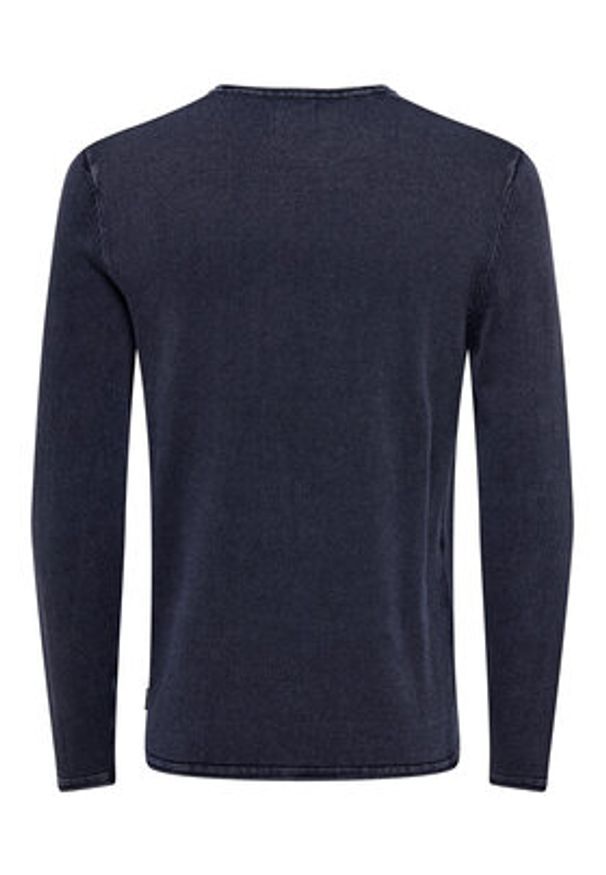 Only & Sons Sweter 22006806 Granatowy Regular Fit. Kolor: niebieski. Materiał: bawełna