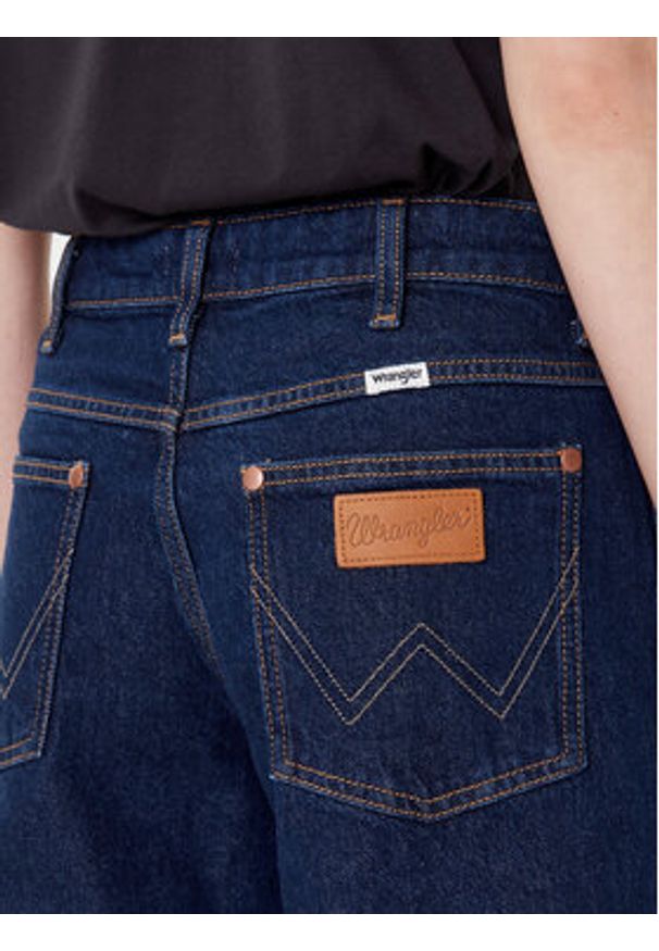 Wrangler Jeansy World Wide 112372996 Granatowy Wide Leg. Kolor: niebieski