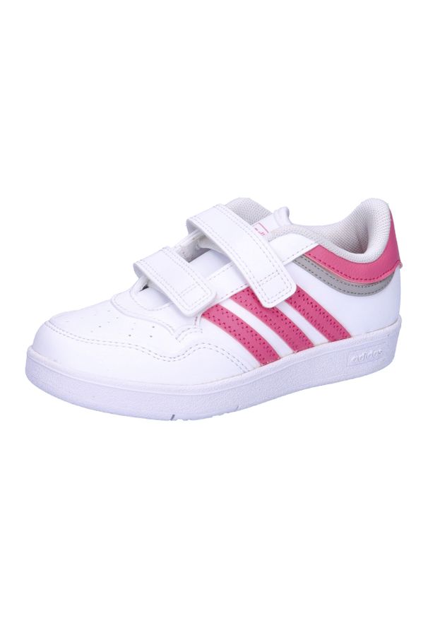 Adidas - Buty dla dzieci adidas Hoops 4.0 CF. Kolor: wielokolorowy, biały, różowy. Sport: turystyka piesza