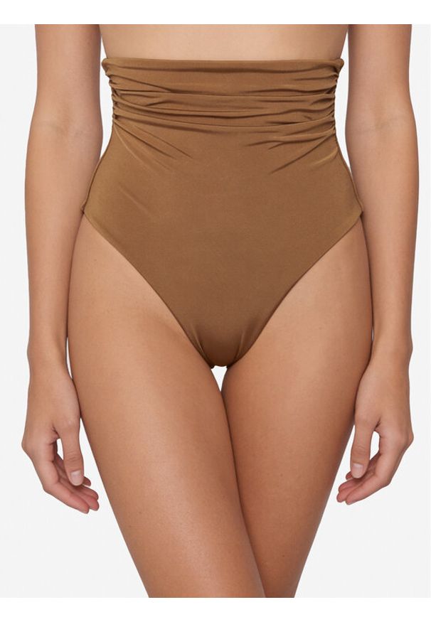 Max Mara Beachwear Dół od bikini Saali 2616821159 Brązowy. Kolor: brązowy. Materiał: syntetyk