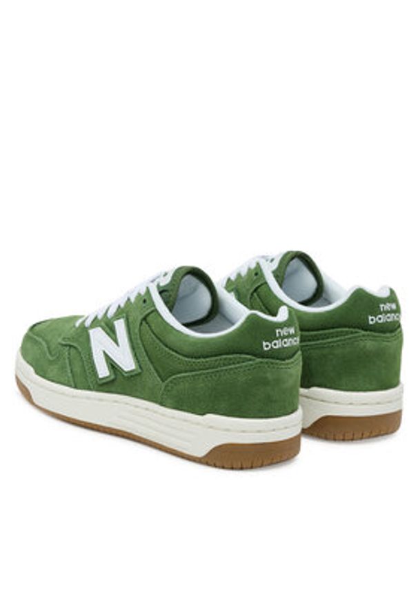 New Balance Sneakersy GSB480SA Zielony. Kolor: zielony. Materiał: zamsz, skóra