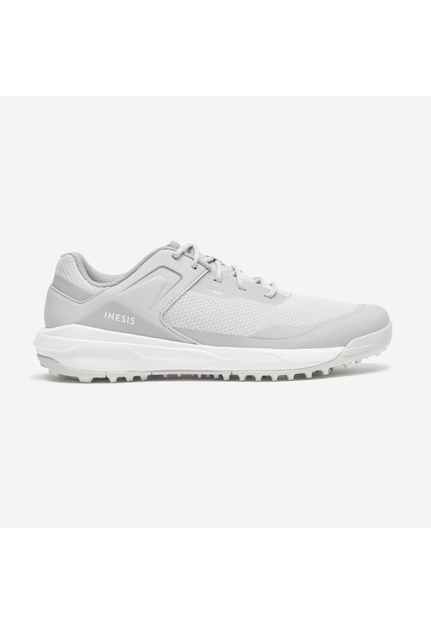 INESIS - Buty do golfa męskie WW500. Kolor: szary. Materiał: kauczuk. Szerokość cholewki: normalna. Sport: golf
