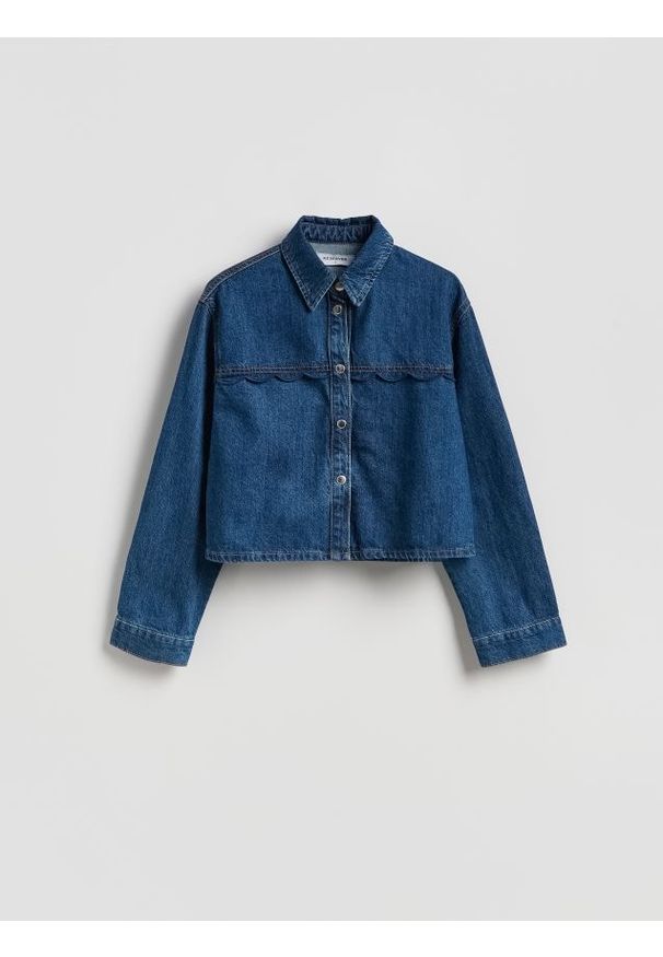 Reserved - Jeansowa koszula - niebieski. Kolor: niebieski. Materiał: jeans
