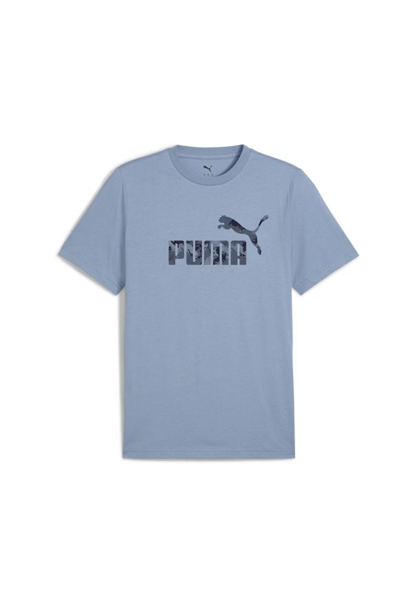 Puma - Męska koszulka Essentials Camo PUMA Cool Blue. Kolor: niebieski. Sport: fitness